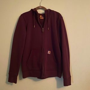 Carhartt Burgundy Full Zip Hoodie